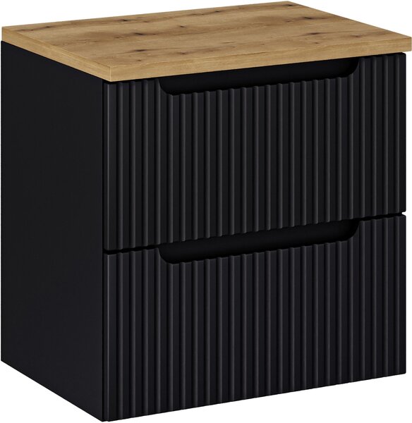 Set dulap Comad Nova Black NOVA BLACK D2 82-60-2S, blat Comad Nova Oak NOVA OAK A 89-60
