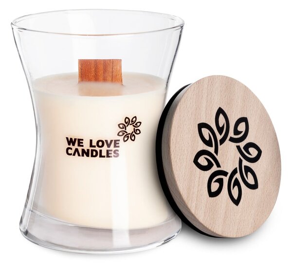 Lumânare din ceară de soia We Love Candles Ivory Cotton, timp de ardere 21 de ore
