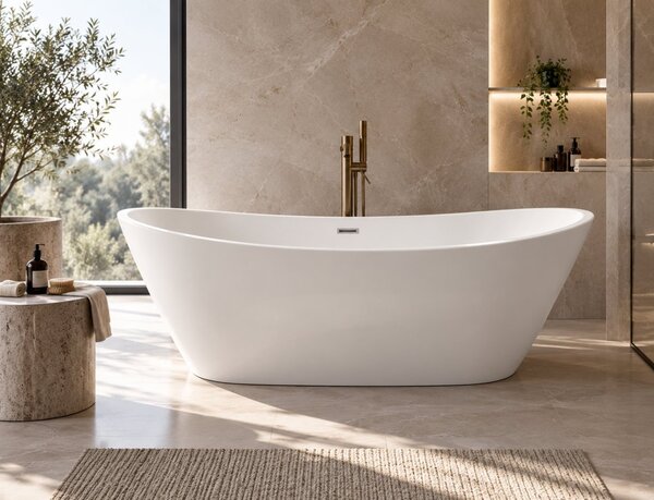 Cada freestanding Zena, 170 cm, alb