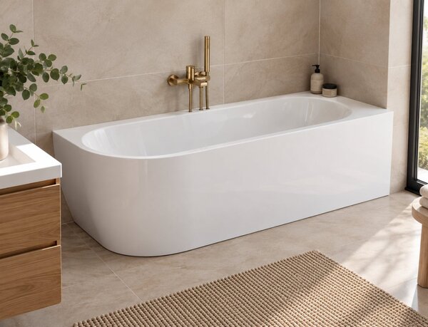 Cada freestanding Livia, 165 cm, dreapta