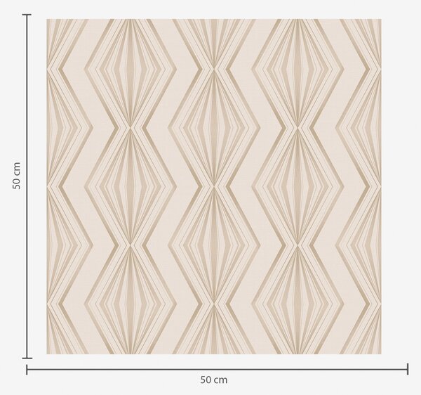 Tapet Ornament ușor din diamante în nuanțe calme de bej, Tapet abstract, a00925v2 : Uwalls.ro
