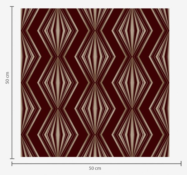 Tapet Model geometric cu diamante pe fond maro-vin, Tapet abstract, a00925v1 : Uwalls.ro