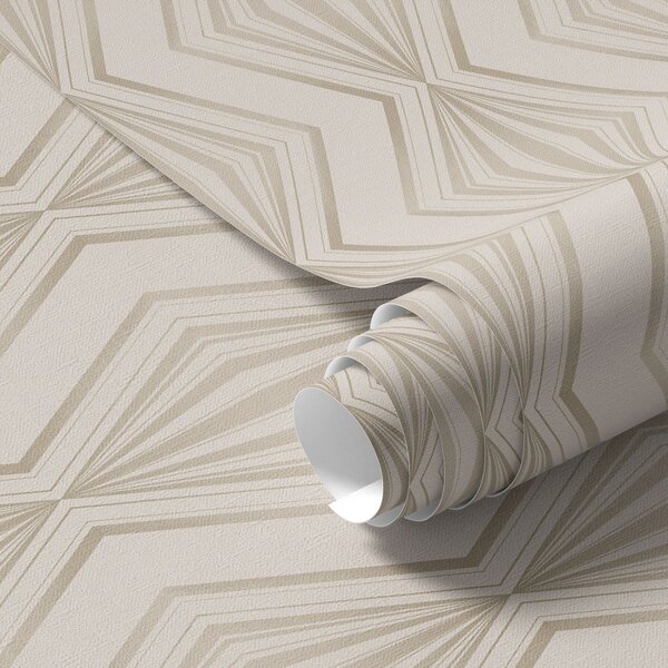 Tapet Ornament ușor din diamante în nuanțe calme de bej, Tapet abstract, a00925v2 : Uwalls.ro