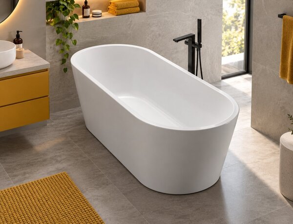 Cada freestanding Dalia, 170 cm, alb
