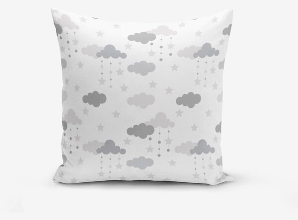 Față de pernă cu amestec din bumbac Minimalist Cushion Covers Grey Clouds, 45 x 45 cm
