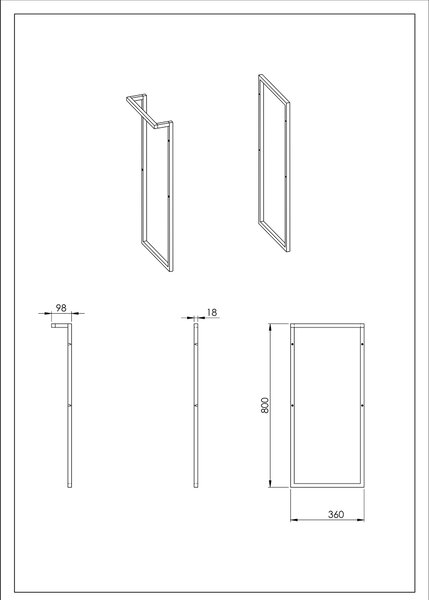 Roca Roma Compact element al sistemului de asamblare mobilier A817027485