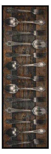 Covor de bucătărie / traversă Zala Living Cook & Clean Fork and Spoon, 50 x 150 cm