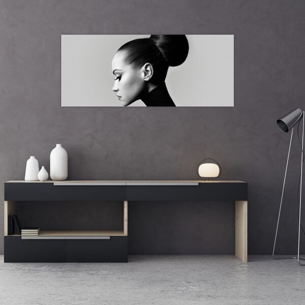 Tablou - Profilui femeii frumoase (120x50 cm)