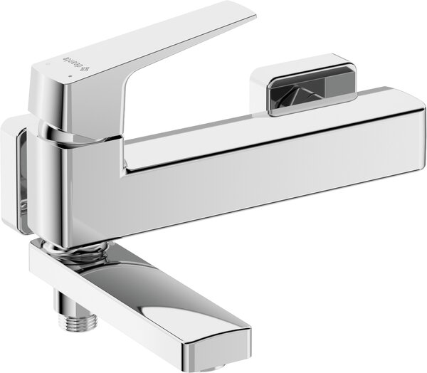 Deante Blur, baterie de cadă cu montare pe perete și gură rotativă, 150 mm, cromată, DEA-BQL_012M