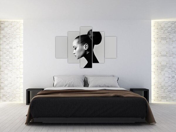Tablou - Profilui femeii frumoase (150x105 cm)