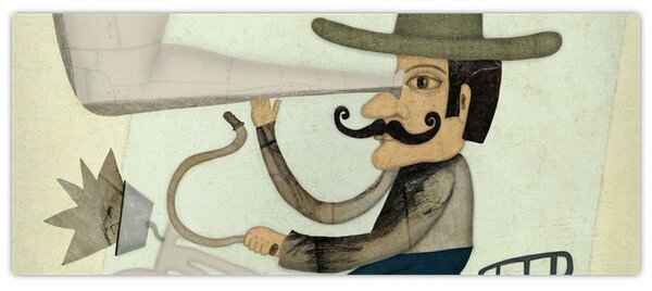 Tablou - Astronom pe bicicletă (120x50 cm)