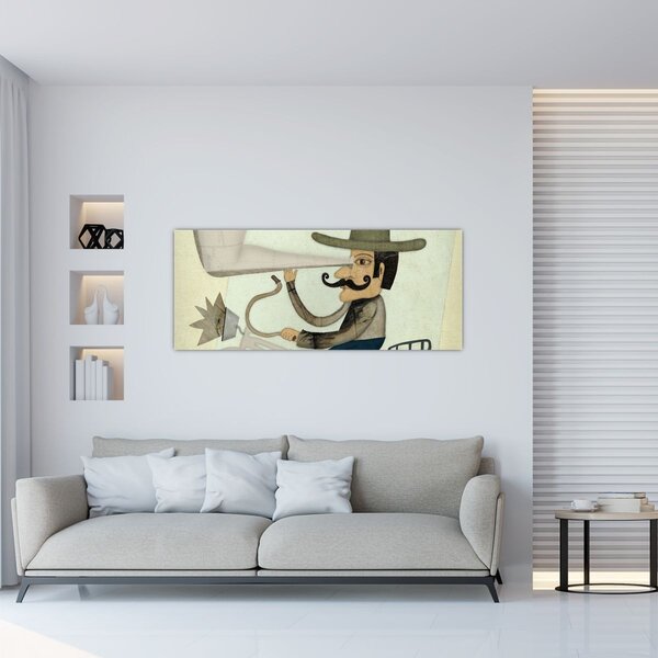 Tablou - Astronom pe bicicletă (120x50 cm)