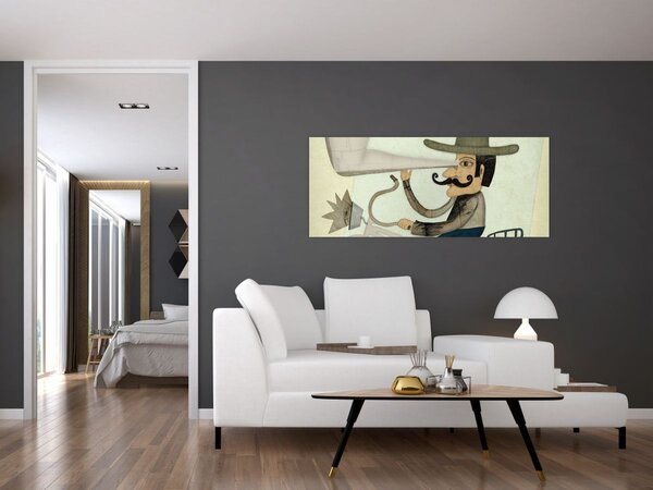 Tablou - Astronom pe bicicletă (120x50 cm)