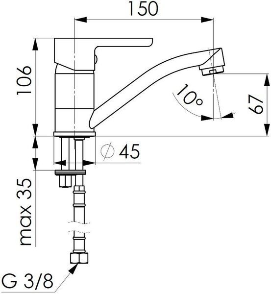KFA Armatura Sodalit baterie lavoar stativ crom 5542-915-00