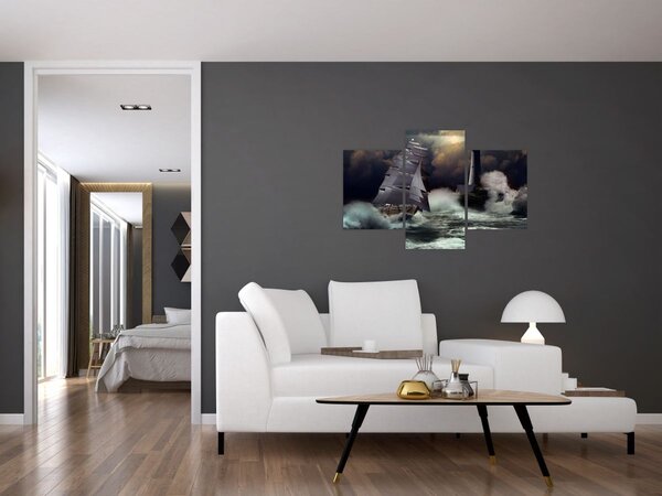 Tablou - Vapor în furtună (90x60 cm)