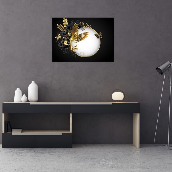 Tablou - Bile cu motive aurii (70x50 cm)