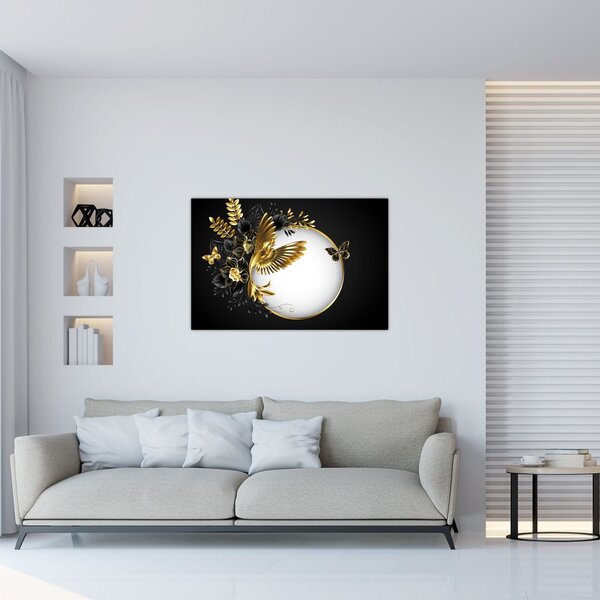 Tablou - Bile cu motive aurii (90x60 cm)