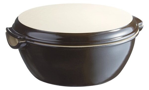 Formă rotundă din ceramică de copt pâine Emile Henry, ⌀ 29,5 cm, negru