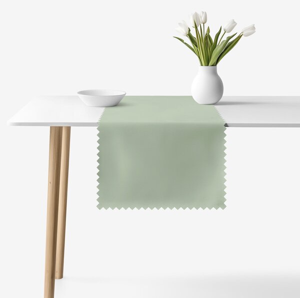 Goldea napron de masă de crăciun impermeabil - salvie 35x120 cm
