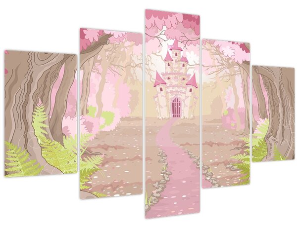 Tablou - Călătorie în regatul roz (150x105 cm)