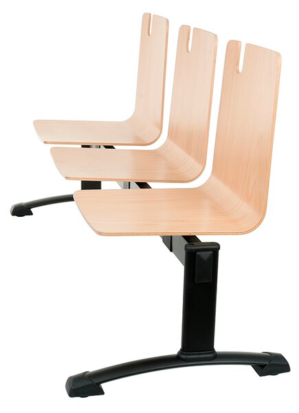 Bancă Falun Wood Black cu 2-5 locuri