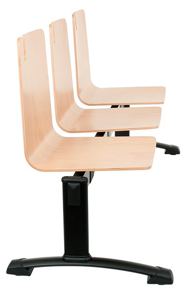 Bancă Falun Wood Black cu 2-5 locuri