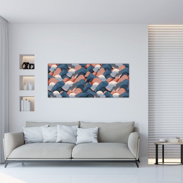 Tablou - Valuri și dealuri (120x50 cm)