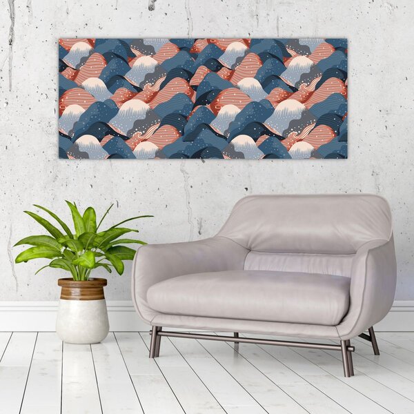 Tablou - Valuri și dealuri (120x50 cm)