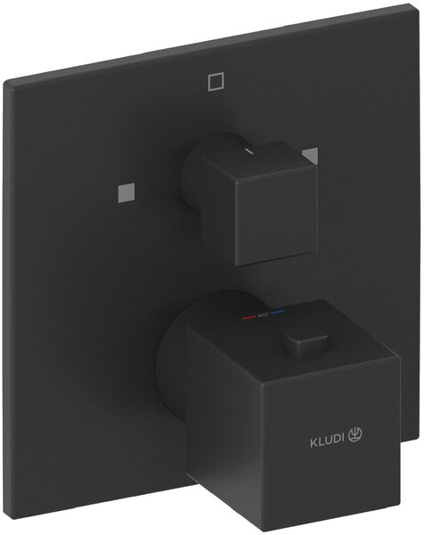 Kludi Decus baterie cadă-duș ascuns cu termostat negru 548103975