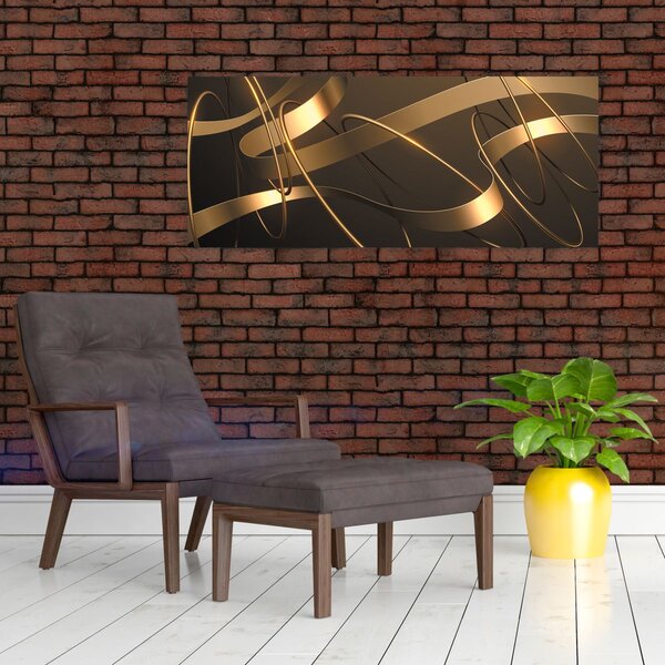 Tablou - Panglici de bronz (120x50 cm)