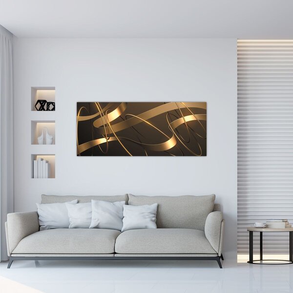 Tablou - Panglici de bronz (120x50 cm)