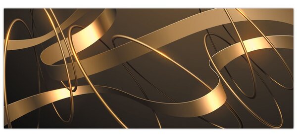 Tablou - Panglici de bronz (120x50 cm)