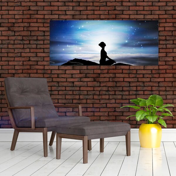 Tablou - Femaia meditând (120x50 cm)