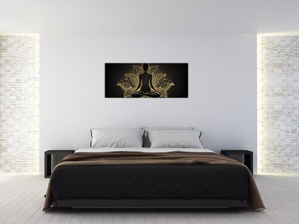 Tablou - Silueta într-o floare de lotus (120x50 cm)