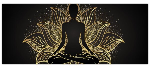 Tablou - Silueta într-o floare de lotus (120x50 cm)