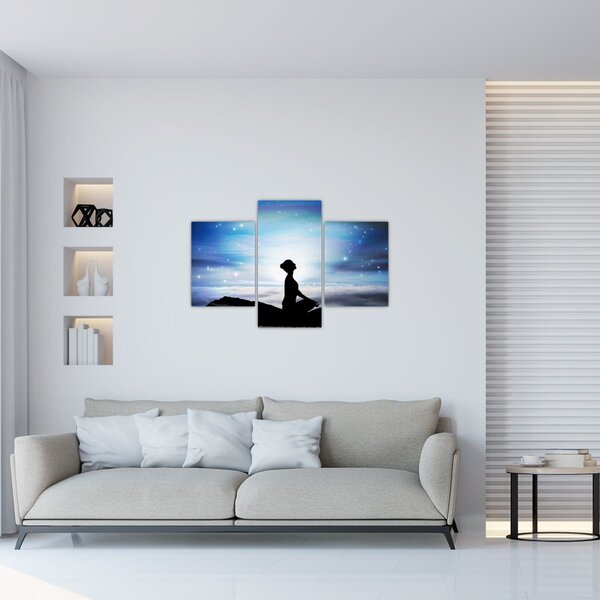 Tablou - Femaia meditând (90x60 cm)