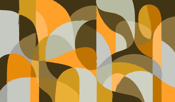 Fototapet Model colorat cu forme curbe, Fototapet abstracte, Fototapet populare - Tapeko.ro