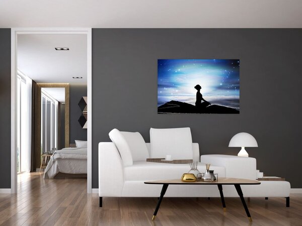 Tablou - Femaia meditând (90x60 cm)