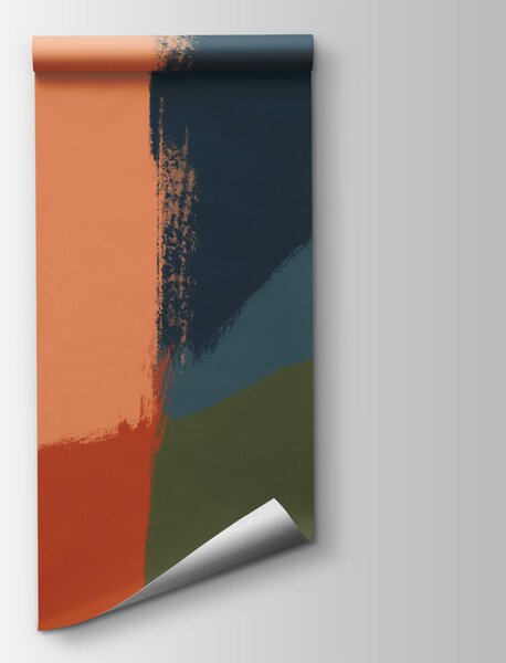 Fototapet Artă plină de culoare, cu forme curbe, Fototapet abstracte, Fototapet populare - Tapeko.ro