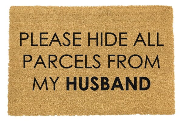 Covoraș intrare din fibre de cocos Artsy Doormats Please Hide, 40 x 60 cm