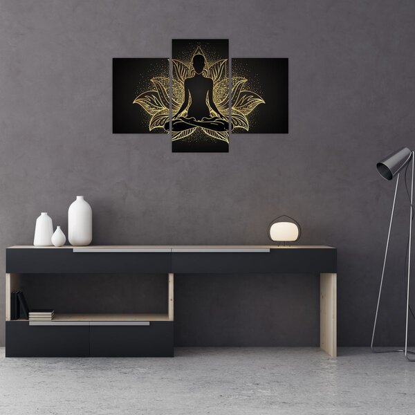 Tablou - Silueta într-o floare de lotus (90x60 cm)