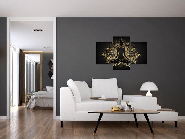 Tablou - Silueta într-o floare de lotus (90x60 cm)