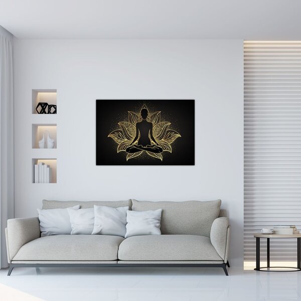 Tablou - Silueta într-o floare de lotus (90x60 cm)