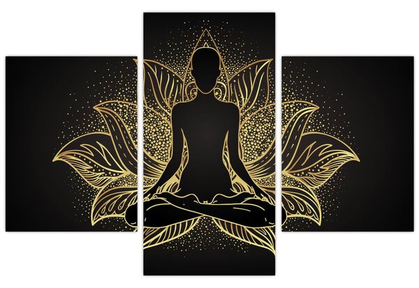 Tablou - Silueta într-o floare de lotus (90x60 cm)