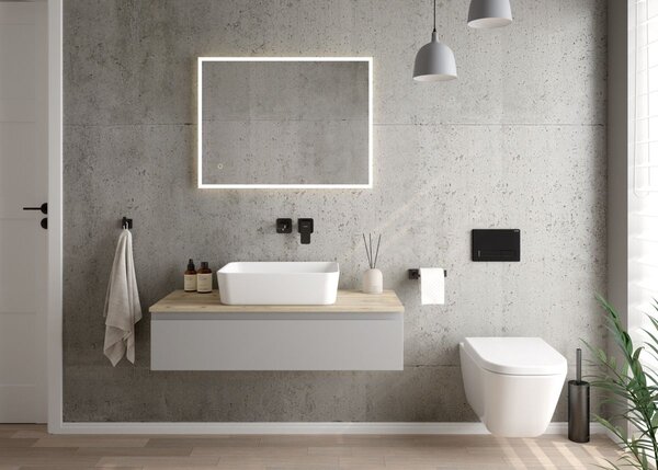 Oltens Hadsel vas wc agăţat fără margine alb lucios 42039000