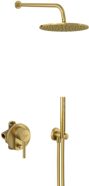 Kludi set de duș ascuns cu duș de ploaie auriu 38736N076