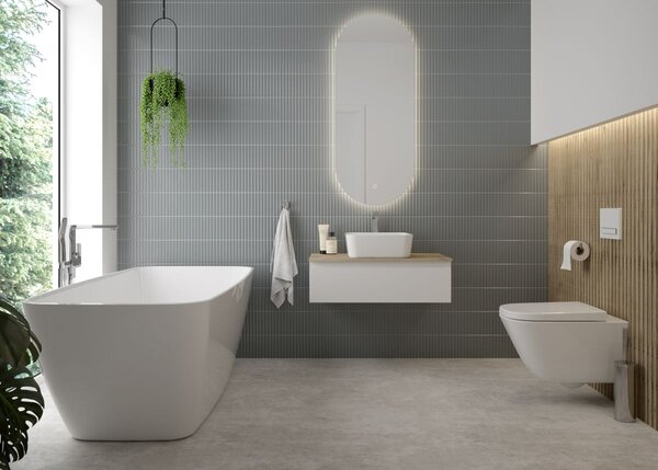 Oltens Hadsel vas wc agăţat fără margine alb lucios 42039000