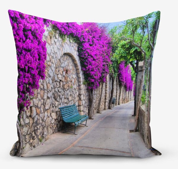 Față de pernă din amestec de bumbac Minimalist Cushion Covers Purple Street, 45 x 45 cm