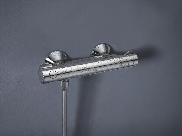 Grohe Grohtherm 800 baterie de duș perete cu termostat StarLight Chrome 34558000