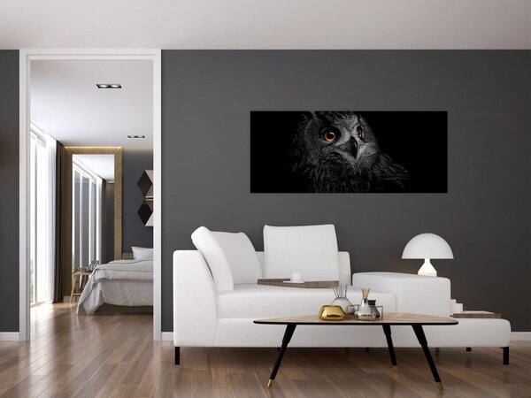 Tablou - Bufniță, ilustrație (120x50 cm)